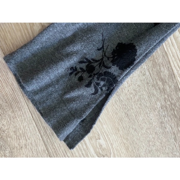 LOFT Petite Charcoal print cotton sweater - XXSP - Picture 3 of 3